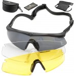 Очки баллистические с сменными линзами Revision Military Sawfly Black в чехле