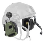 Навушники тактичні активні Earmor M32H з кріпленням під каску та мікрофоном Олива