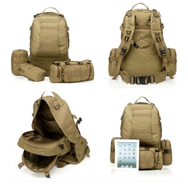 Рюкзак с подсумками койот на 55л - 3434349 Рюкзак с подсумками койот на 55л - 3434349