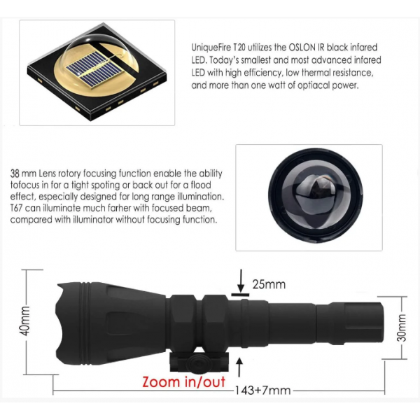 Инфракрасный фонарь Wanney IR940 (для пок. Digital, 400 мВт) - 3565789 Инфракрасный фонарь Wanney IR940 (для пок. Digital, 400 мВт) - 3565789