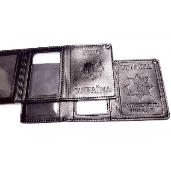 Обкладинка для посвідчення співробітників НПУ-МВС (з шевроном) - 3565714