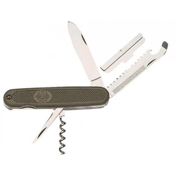 Нож складной армии BW карманный олива МИЛ ТЕК Германия - 2589969