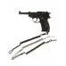 Шнур для пистолета страховочный спираль МИЛ ТЕК черный Германия - Фото 1