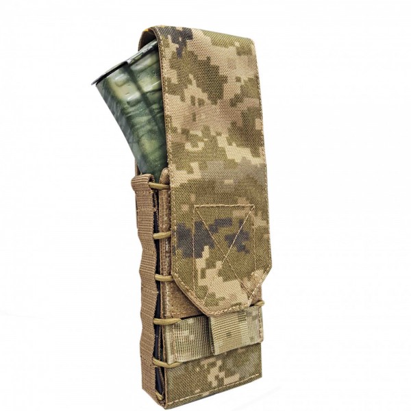 Подсумок под магазин жесткий со съемным клапаном Warrior Spirit Cart-WS Пиксель - 3576536