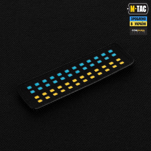 M-Tac нашивка флаг Украины 25х80 Laser Cut Black/Yellow/Blue/GID - 51496902