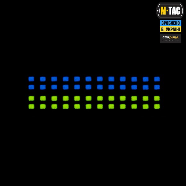 M-Tac нашивка флаг Украины 25х80 Laser Cut Black/Yellow/Blue/GID - 51496902