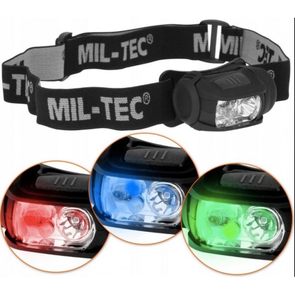 Ліхтарик тактичний налобний 4 кольори Mil-Tec Німеччина - 3576389 Ліхтарик тактичний налобний 4 кольори Mil-Tec Німеччина - 3576389