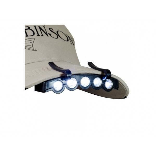 Ліхтарик на кепку 5 Led чорний Mil-Tec Німеччина - 3576387