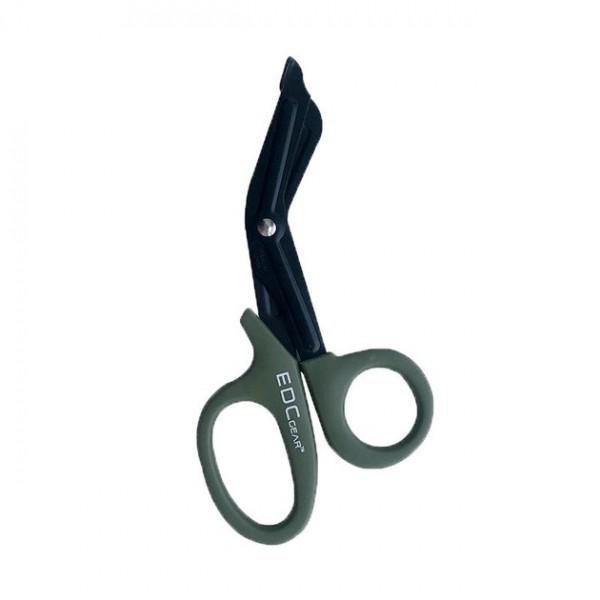 Ножницы парамедицинские атравматические 18.3см EDC Олива - 3576357