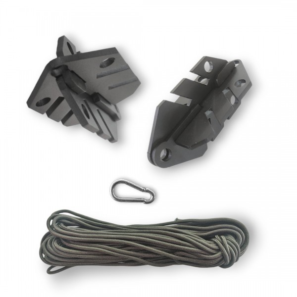 Крюк (Кошка) "Бочка" + карабин 6мм + шнур олива 20м 4мм - 3576349