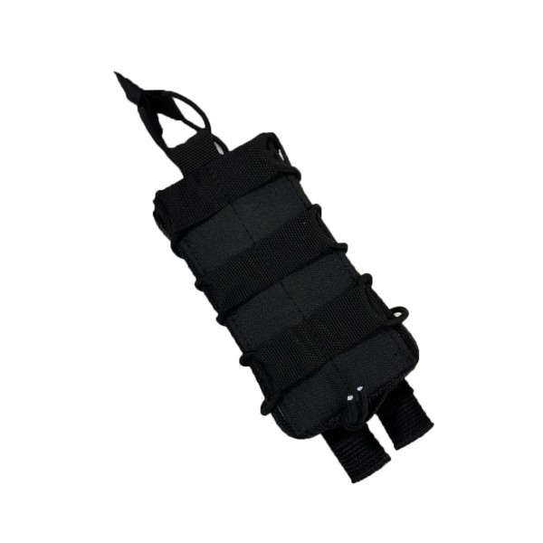 Одинарний штурмовий підсумок для магазинів АК з пластиковими вставками МК Чорний - 3576326