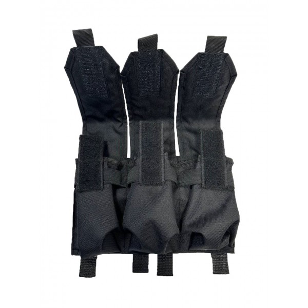 Подсумок тройной для магазинов АК закрытый на системе Molle МК Черный - 3576327 Подсумок тройной для магазинов АК закрытый на системе Molle МК Черный - 3576327