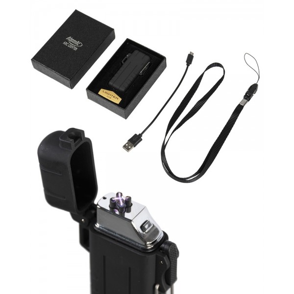 Зажигалка электронная тактическая ATOMIC Micro USB Черный Mil-Tec Германия - 3576317