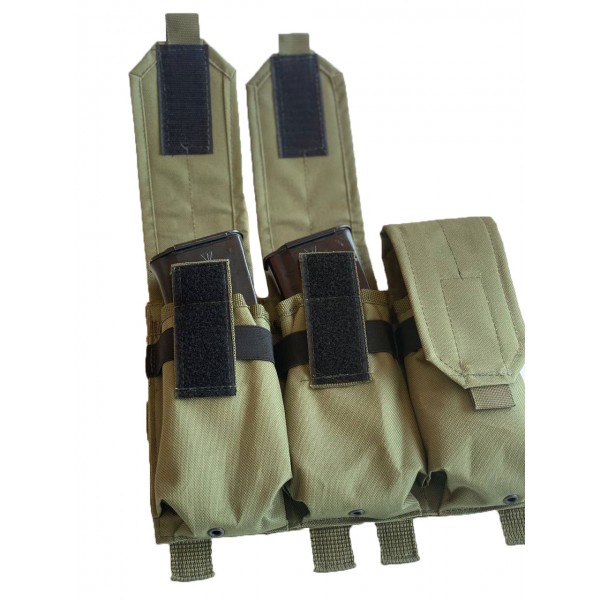 Підсумок потрійний для магазинів АК закритий з MOLLE олива МК - 3573922 Підсумок потрійний для магазинів АК закритий з MOLLE олива МК - 3573922