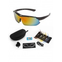 Очки тактические OAKLEY (5 линз) с поляризацией Черные