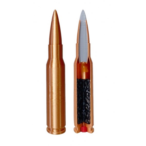 Макет патрона 7,62х51 НАТО (JSP) в разрезе 3/4 - 3576146