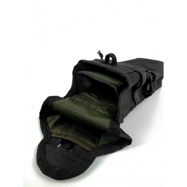 Подсумок закрытый бесшумный одинарный для 2-х магазинов РПК ТТХ Черный - 3576032