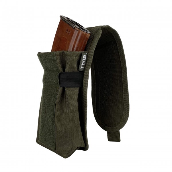 Подсумок закрытый одинарный для 2-х магазинов АК ТТХ MS Cordura 500D Олива - 3576029