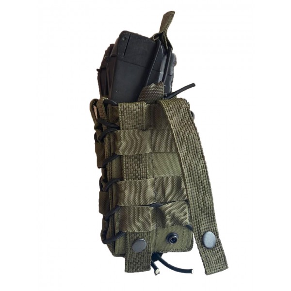 Двойной штурмовой подсумок для магазинов АК (Олива) МК пластиковые вставки на кнопках - 3575928 Двойной штурмовой подсумок для магазинов АК (Олива) МК пластиковые вставки на кнопках - 3575928