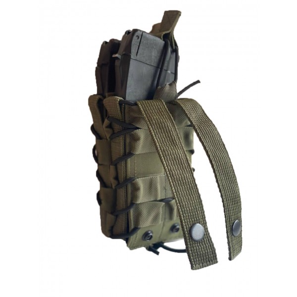 Двойной штурмовой подсумок для магазинов АК (Олива) МК пластиковые вставки на кнопках - 3575928 Двойной штурмовой подсумок для магазинов АК (Олива) МК пластиковые вставки на кнопках - 3575928