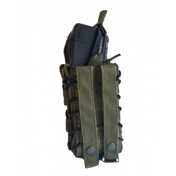 Двойной штурмовой подсумок для магазинов АК (Олива) МК пластиковые вставки на кнопках - 3575928 Двойной штурмовой подсумок для магазинов АК (Олива) МК пластиковые вставки на кнопках - 3575928