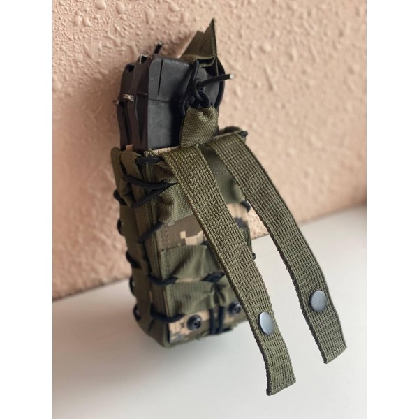 Двойной штурмовой подсумок для магазинов АК (ММ-14) МК пластиковые вставки на кнопках - 3575927 Двойной штурмовой подсумок для магазинов АК (ММ-14) МК пластиковые вставки на кнопках - 3575927