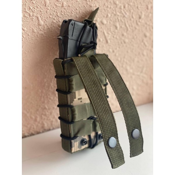 Одинарный штурмовой подсумок для магазинов АК (ММ-14) МК пластиковые вставки на кнопках - 3575926 Одинарный штурмовой подсумок для магазинов АК (ММ-14) МК пластиковые вставки на кнопках - 3575926