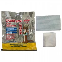 Сухой душ одноразовый МАМО СПОНЖ (полотенце 30х50 см, пенный спонж 20х12 см)