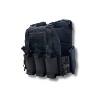 Плитоноска uaBRONIK (Plate Carrier) закритого типу Чорна 4 клас захисту