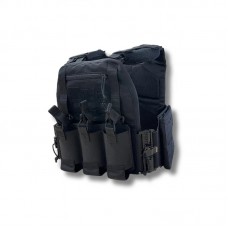 Плитоноска uaBRONIK (Plate Carrier) закритого типу Чорна 4 клас захисту