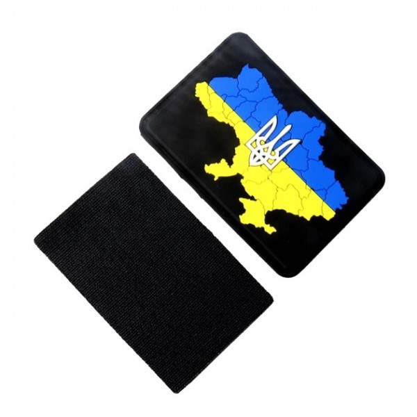 Шеврон карта Украины ПВХ желто-голубая ART - 3575758 Шеврон карта Украины ПВХ желто-голубая ART - 3575758