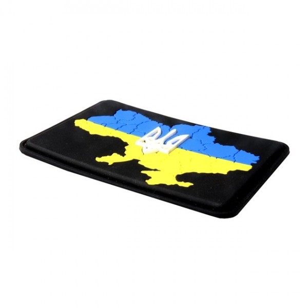 Шеврон карта Украины ПВХ желто-голубая ART - 3575758 Шеврон карта Украины ПВХ желто-голубая ART - 3575758