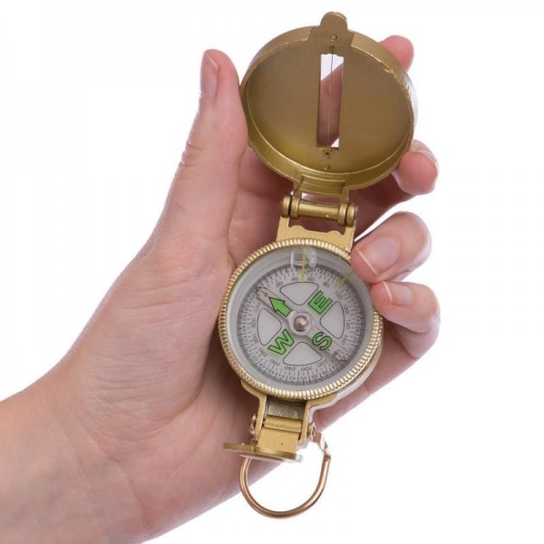 Компас DC45-3 жидкостный в закрытом корпусе d-48 мм цвет золотой - 3575759 Компас DC45-3 жидкостный в закрытом корпусе d-48 мм цвет золотой - 3575759