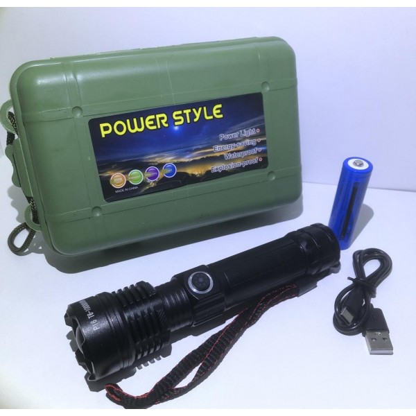 Фонарь ручной аккумуляторный с красным светом bailong police p 16/918 - 3575752