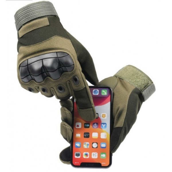 Перчатки тактические сенсорные полнопалые олива - 3575712
