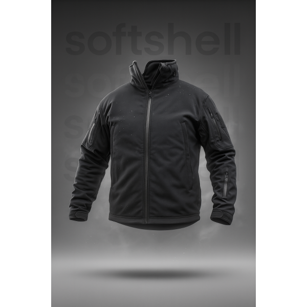 Куртка Soft Shell с флис кофтой черная Pancer - 3575636