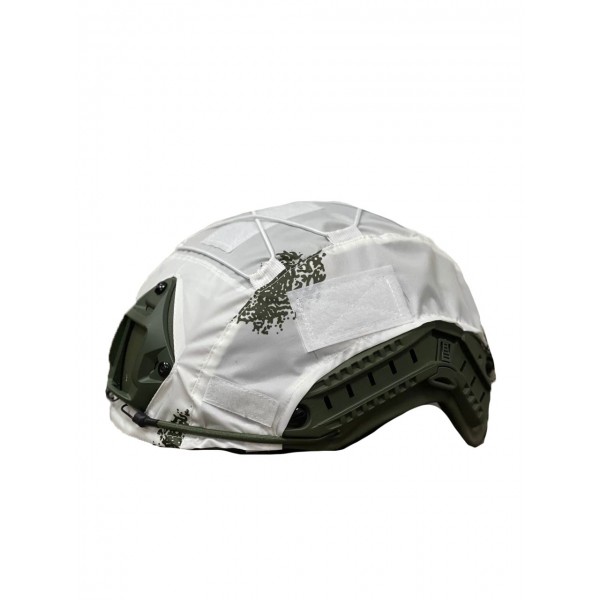 Кавер (чохол) на шолом каску Fast Oberig Білий Клякса - 3575638