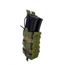 Подвійний штурмовий підсумок для магазинів АК на системі Molle пластикові бока МК Мультикам