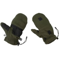 Варежки флисовые с петлями для вытягивания олива MFH Германия