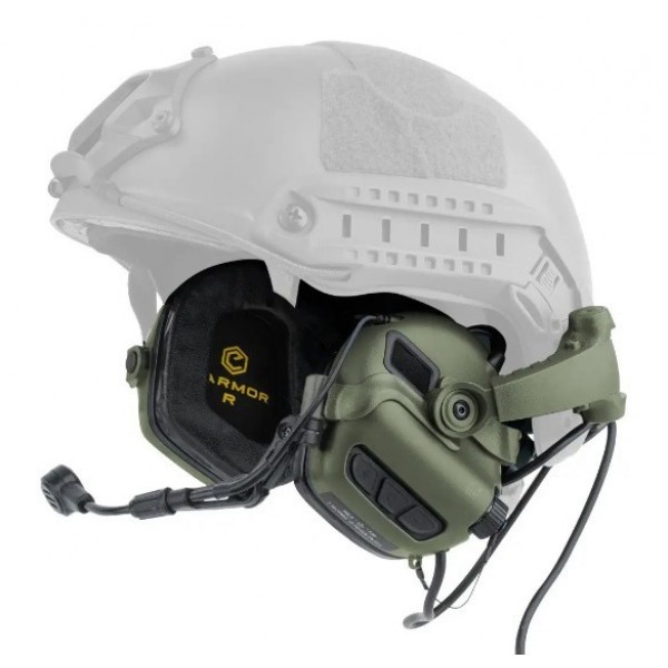 Активні навушники Earmor M32X Mark3 MilPro ORIGINAL Чебурашка на шолом олива - 3575594