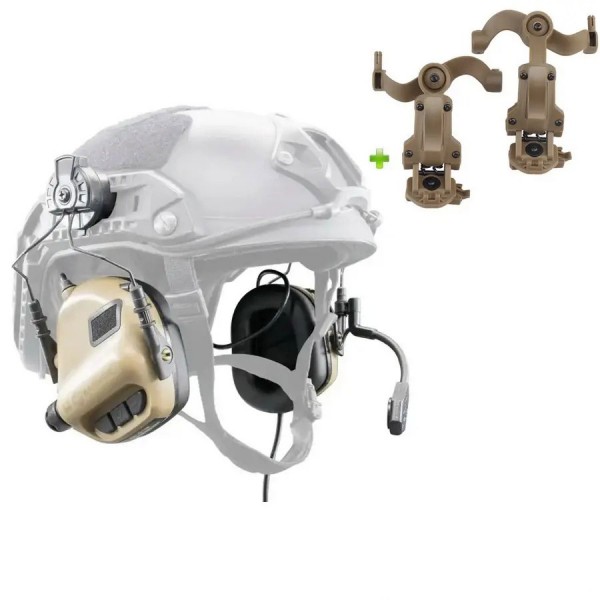 Навушники активні для стрільби EARMOR M32H MOD3 + кріплення ORIGINAL койот - 3575589