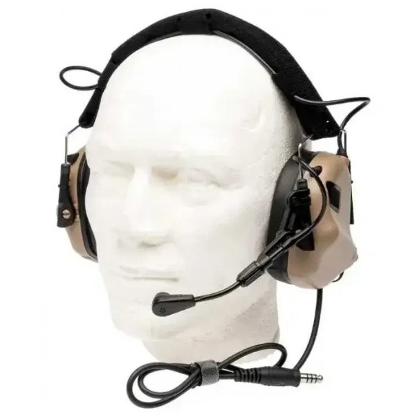 Тактичні активні навушники з мікрофоном хакі earmor M32 MOD3 койот - 3575582 Тактичні активні навушники з мікрофоном хакі earmor M32 MOD3 койот - 3575582