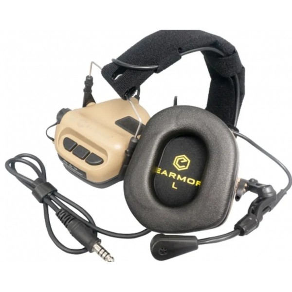 Тактичні активні навушники з мікрофоном хакі earmor M32 MOD3 койот - 3575582 Тактичні активні навушники з мікрофоном хакі earmor M32 MOD3 койот - 3575582