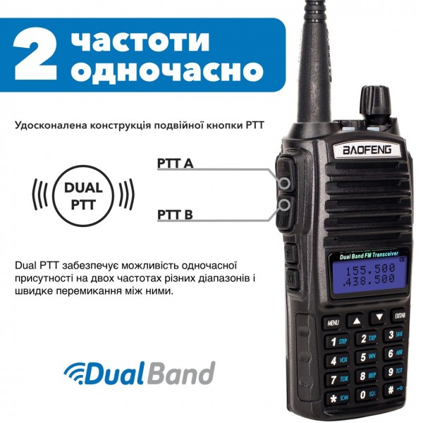 Рация Baofeng UV-82 (MK5) 8 Ватт 2000 mAh - 3575569 Рация Baofeng UV-82 (MK5) 8 Ватт 2000 mAh - 3575569