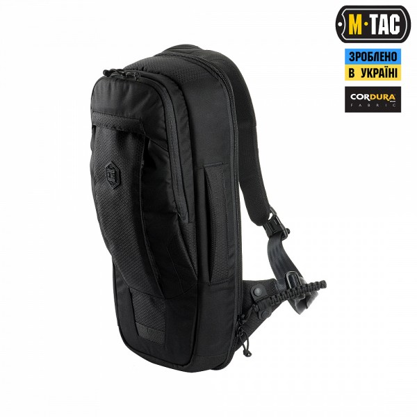 M-Tac рюкзак однолямочный Agent Elite Hex Black - 10149002