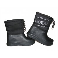 Сапожки женские с узором (D-391) черные