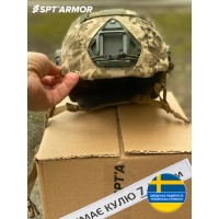 Шлем военный держит пулю 7,62 мм FAST, 2-й (наивысший) класс по ДСТУ стальной SPT PAS