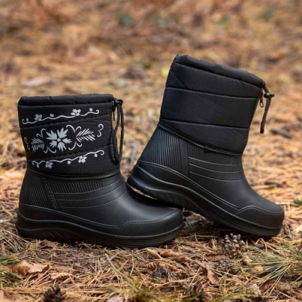Чобітки жіночі з візерунком (D-391) чорні - 3575536 Чобітки жіночі з візерунком (D-391) чорні - 3575536