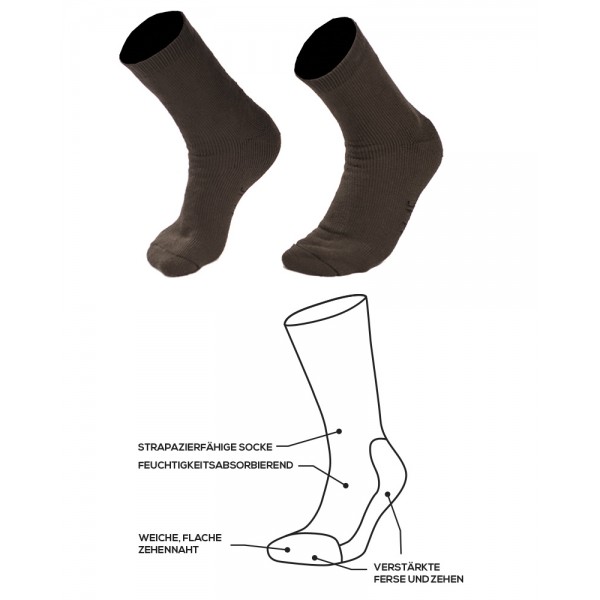 Носки бамбуковые Олива (комплект 2 пары) Mil-Tec Германия - 3575519 Носки бамбуковые Олива (комплект 2 пары) Mil-Tec Германия - 3575519