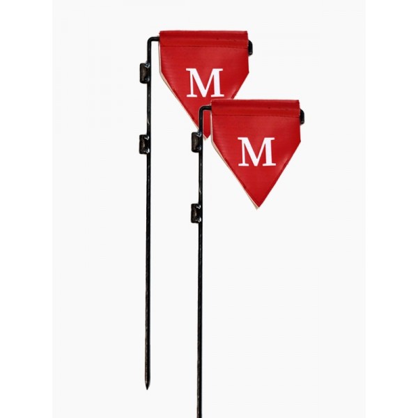 Маячок саперный (34 см) комбинированный (буква М) Белый на красном (комплект 2шт) - 3575453 Маячок саперный (34 см) комбинированный (буква М) Белый на красном (комплект 2шт) - 3575453